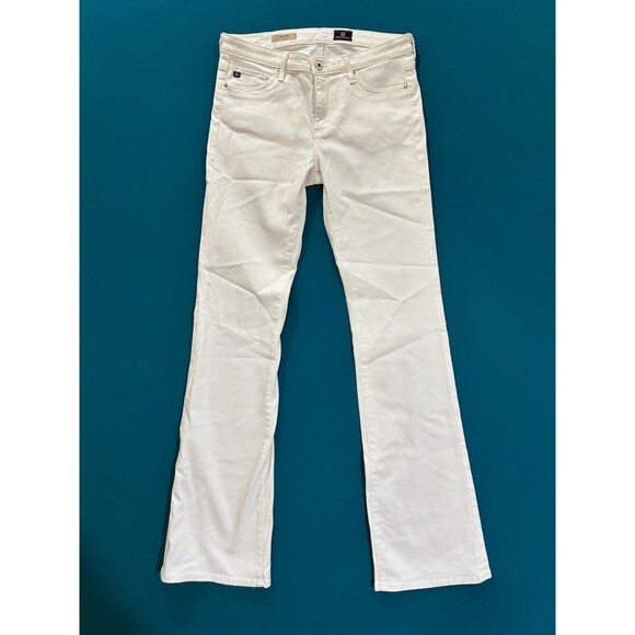 AG Adriano Goldschmied White Bootcut Jeans Size 28 R Denim Flared Pants - Picture 1 of 9